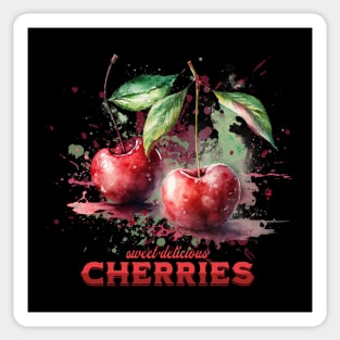 Watercolor Cherries Sticker